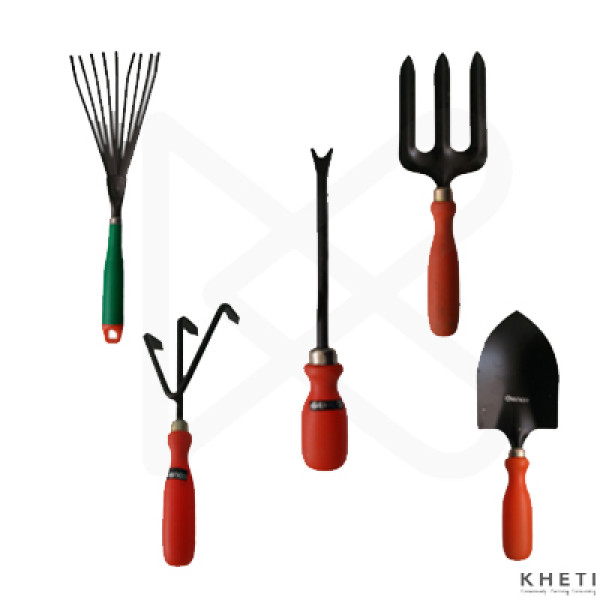 Gardening tools Set_KJ (combo 5 in 1) - 9-Teeth Leaf Rake / Genco Hand Cultivator (Black, Steel) / Genco Garden Weeder / Falcon FWF-102 Steel Hand Weeding Fork / Hand Digging Trowel Gardening tools Set_KJ (combo 5 in 1) - 9-Teeth Leaf Rake / Genco Hand Cultivator (Black, Steel) / Genco Garden Weeder / Falcon FWF-102 Steel Hand Weeding Fork / Hand Digging Trowel